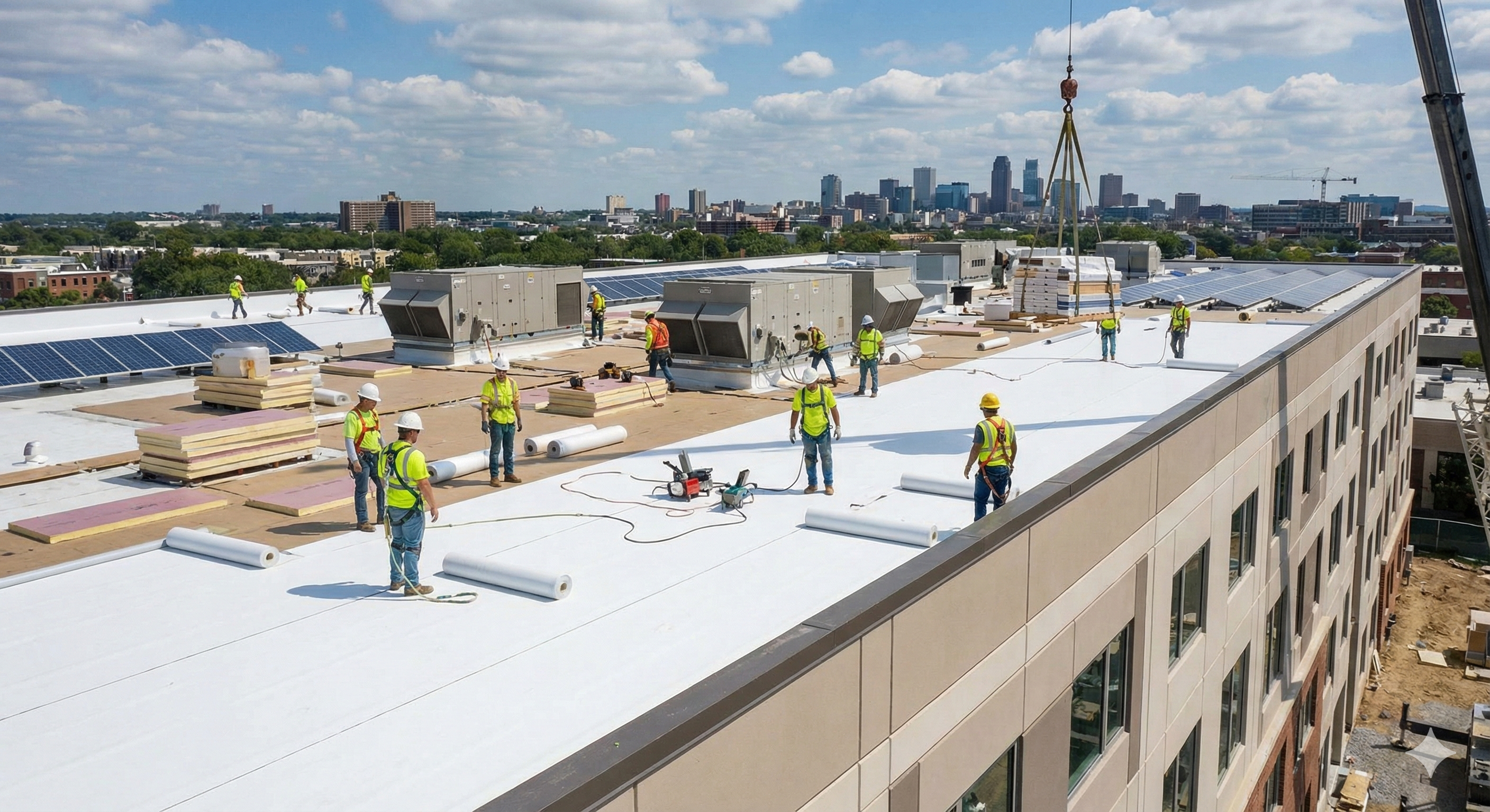 skilled commercial roof installation by Roofing Replacement Experts