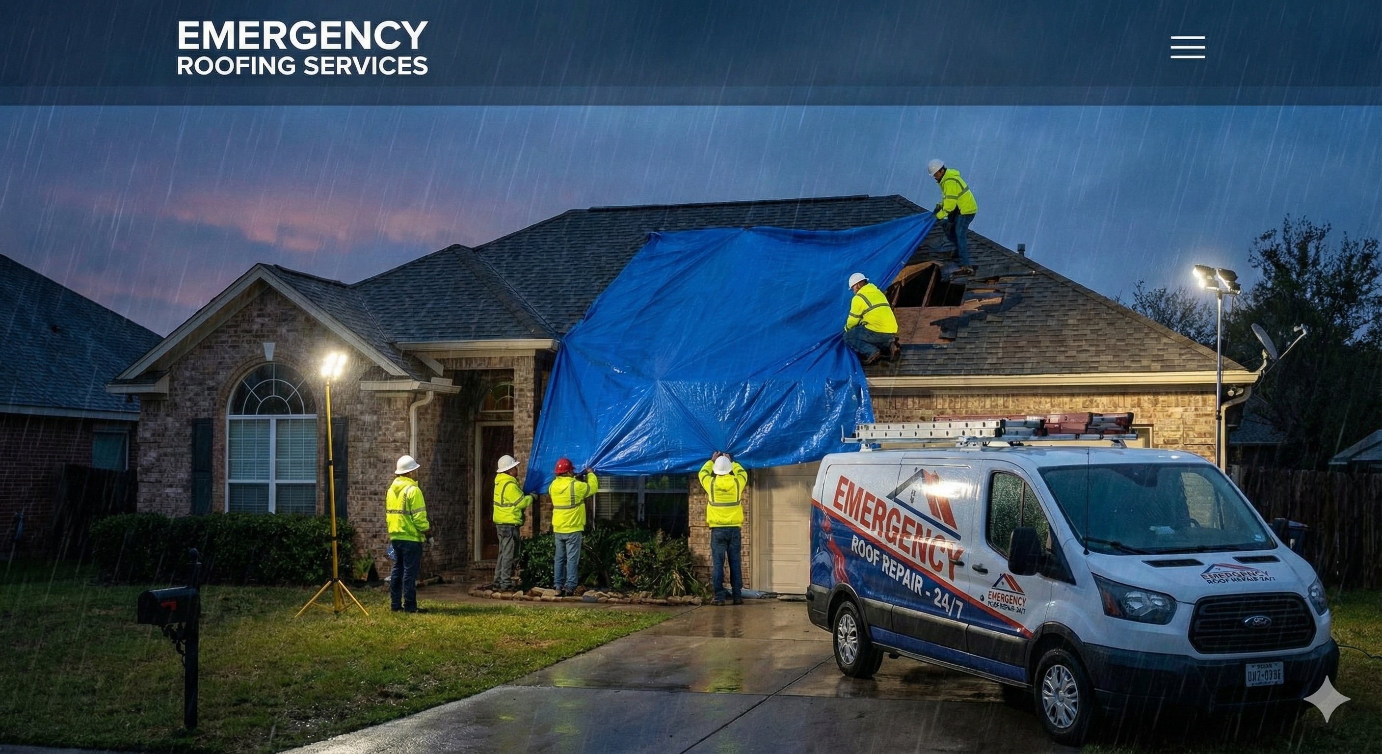 24/7 emergency roofing solutions by Roofing Replacement Experts