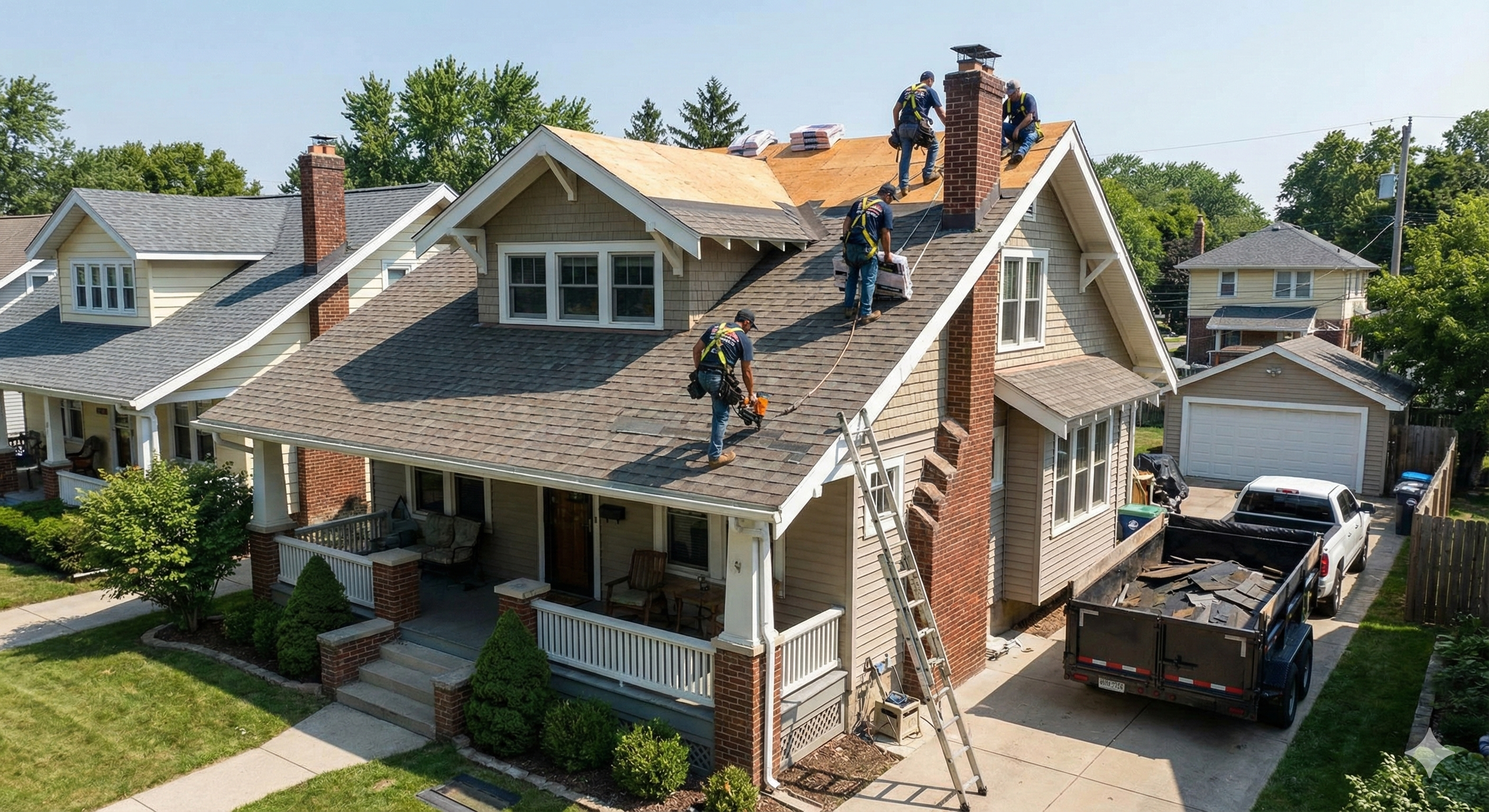 Roofing Replacement Experts professional team installing quality roofing in Los Angeles